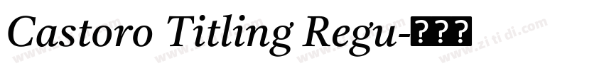 Castoro Titling Regu字体转换
